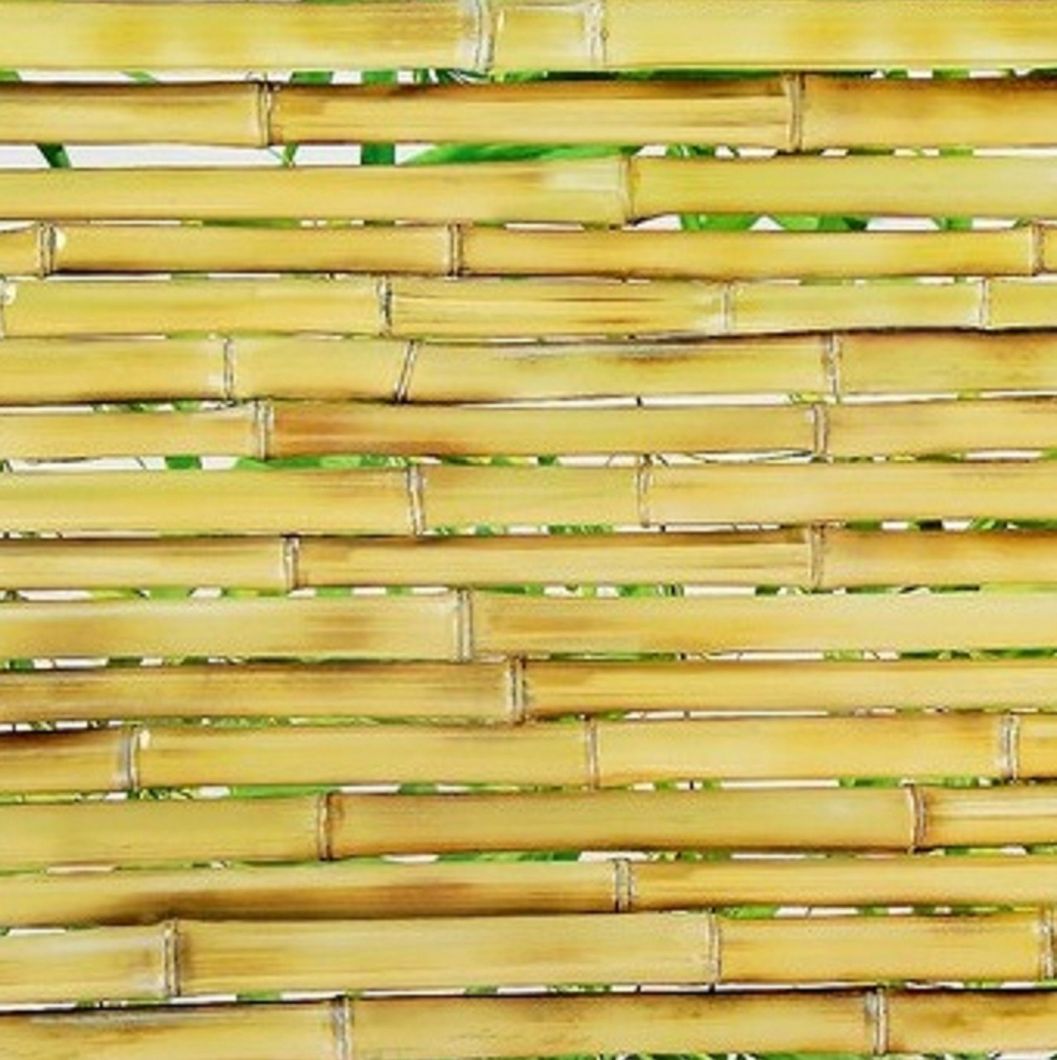 Панель стінова декоративна пластикова ПВХ "Бамбук Золотий" 947 мм х 503 мм, Коричневий, Коричневий