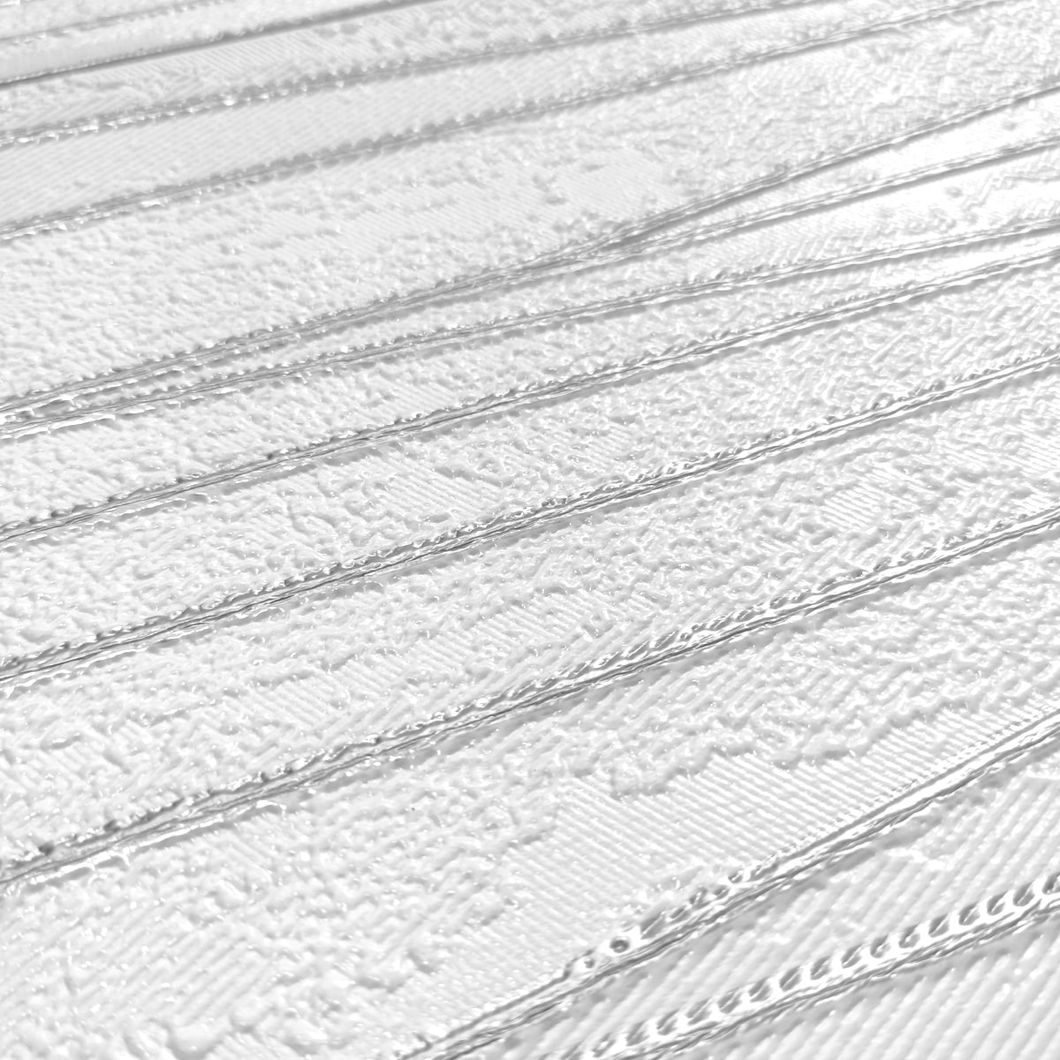 Самоклеюча 3D панель срібні стрічки 700Х700Х5ММ (441), серый, Сірий
