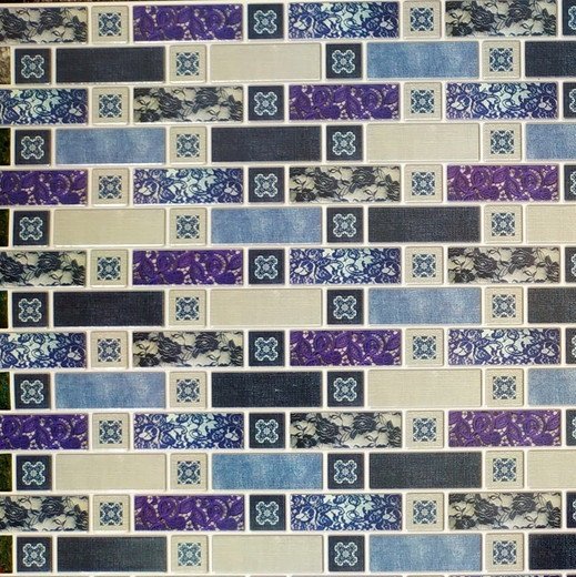 Панель стеновая декоративная пластиковая мозаика ПВХ "Деним" 948 мм х 480 мм, Разные цвета, Разные цвета