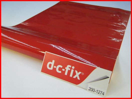 Самоклейка декоративная D-C-Fix Однотонная красный глянец 0,45 х 15м, Красный