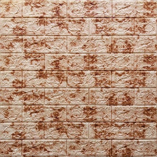Панель стеновая самоклеящаяся декоративная 3D под кирпич Красный мрамор 700х770х5мм, Красный