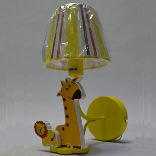 Бра, 1 лампа, детско, жираф, Жёлтый