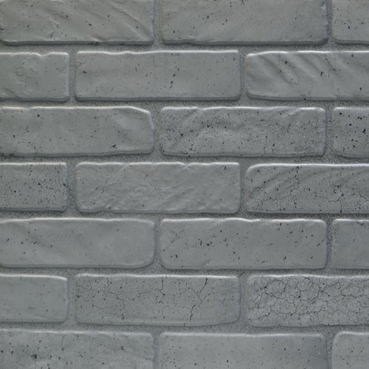 Панель стеновая декоративная пластиковая кирпич ПВХ "Старый серый" 1030 мм х 495 мм (18С), серый
