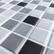Декоративная панель ПВХ черно-белая мозаика 960х480х4мм SW-00001432