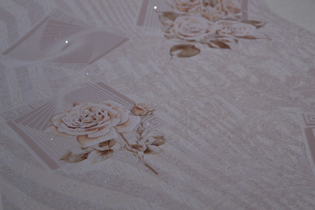 Шпалери акрилові на паперовій основі Слов'янські шпалери Garant В77,4 Роза кавовий 0,53 х 10,05м (7099-08)