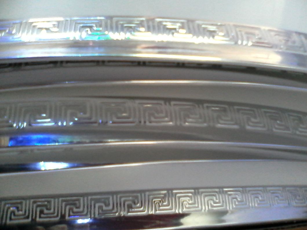 Накладка декоративная на карниз меандр серебро ширина 5 см, Серебро, Серебро