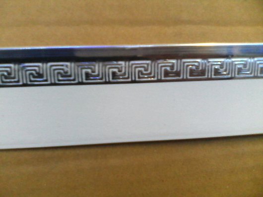 Накладка декоративная на карниз меандр серебро ширина 5 см, Серебро