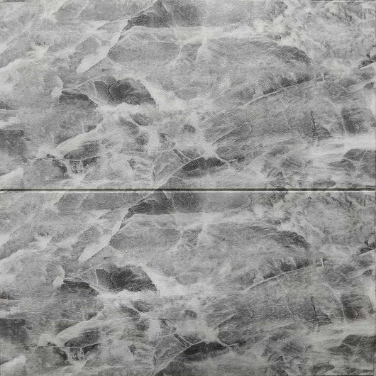 Панель стінова самоклеюча декоративна 3D мармурова плитка 700х700х4мм, Черный