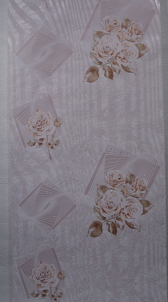 Обои акриловые на бумажной основе Славянские обои Garant В77,4 Роза кофейный 0,53 х 10,05м (7099-08)