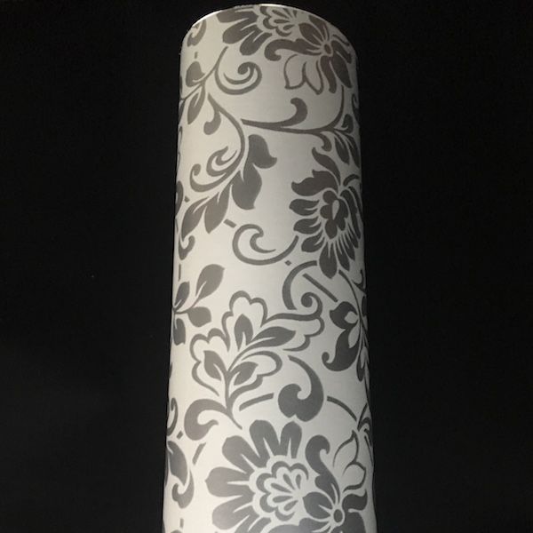 Самоклейка декоративная GEKKOFIХ черные цветы на белом фоне полуглянец 0,90 х 15м (11023)