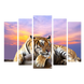 Картина модульная 5 частей Тигр 80 х 120 см