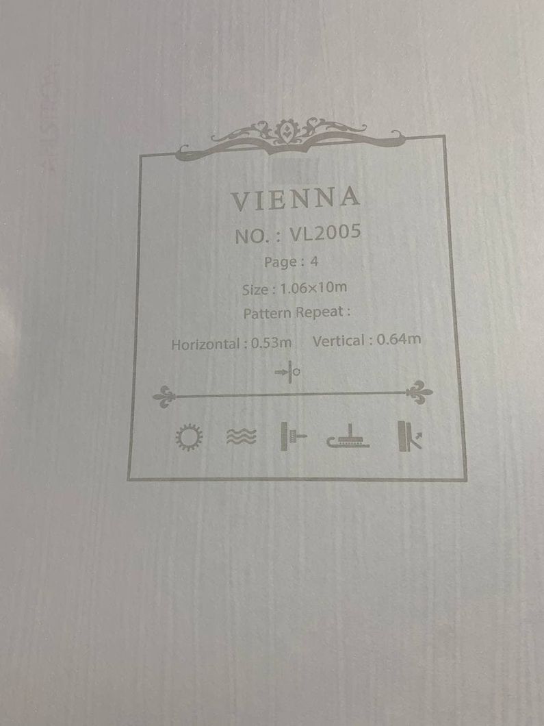 Обои виниловые на флизелиновой основе Vienna красный 1,06 х 10,05м (VL2005)
