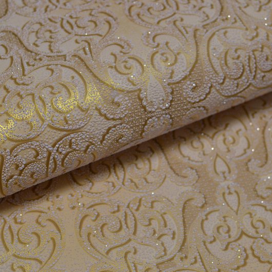 Обои акриловые на бумажной основе Славянские обои B77,4 Естель желтый 0,53 х 10,05м (6541 - 05)