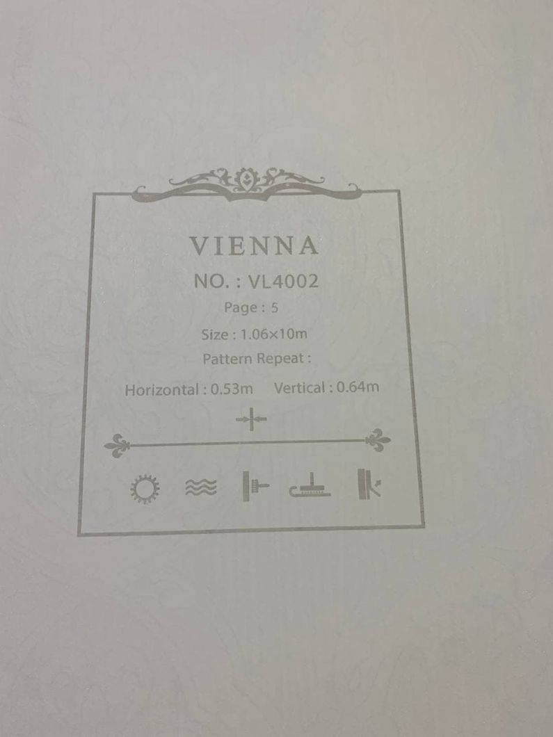 Обои виниловые на флизелиновой основе Vienna Золотистый 1,06 х 10,05м (VL4002)