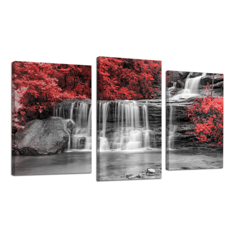 Картина модульная 3 части Водопад 53 х 100 см