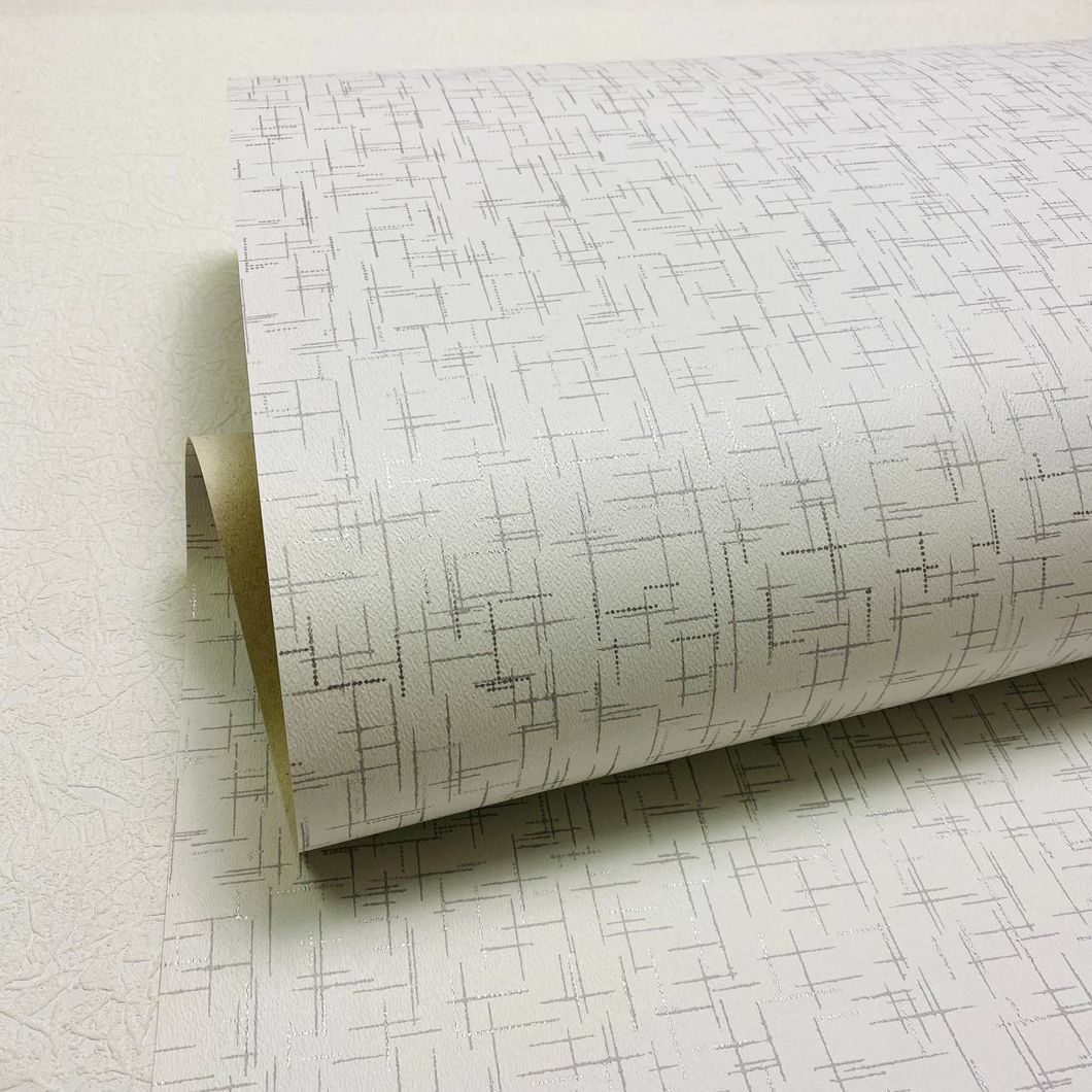 Обои дуплексные на бумажной основе Континент Рогожка белый 0,53 х 10,05м (017), Белый, Белый