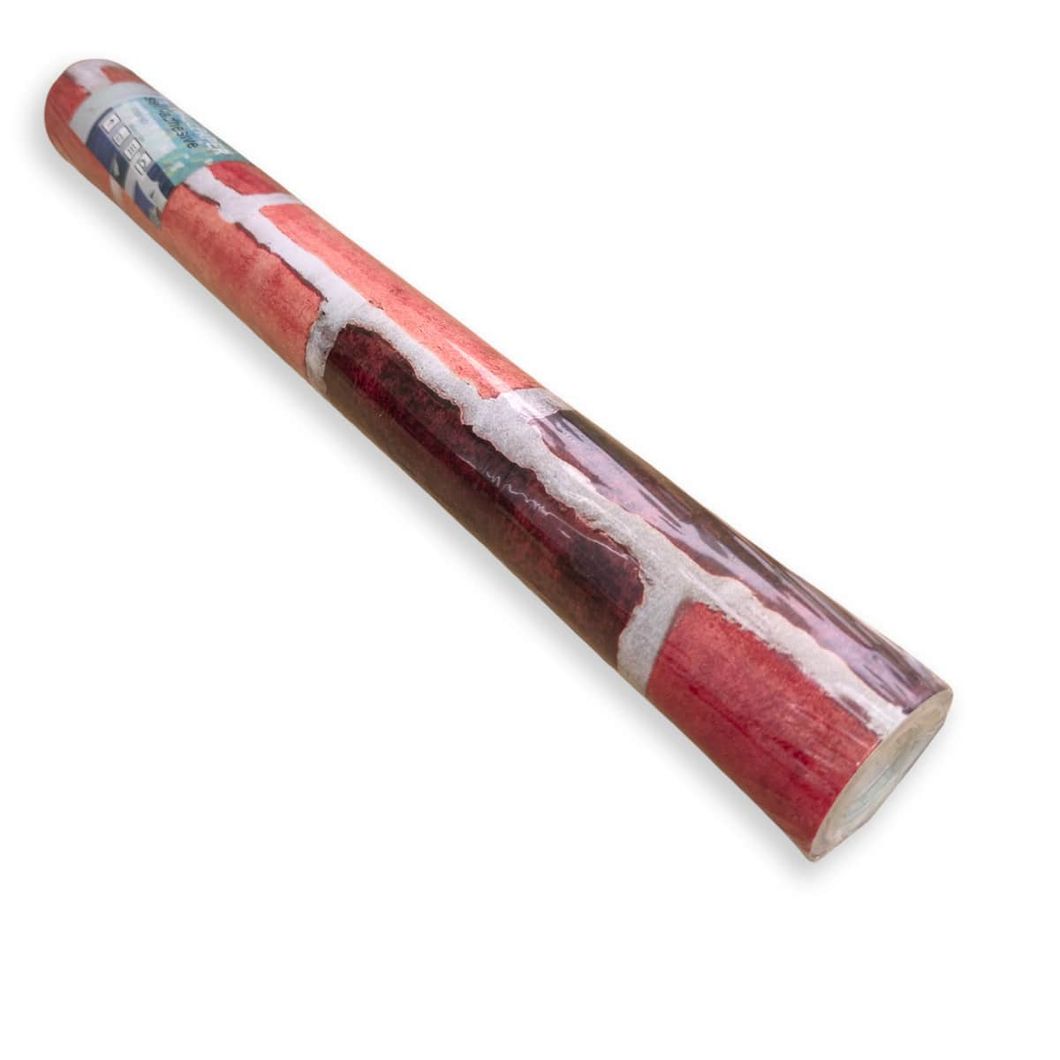 Самоклеющаяся декоративная пленка бордовый кирпич 0,45Х10М (KN-M0018-1), Бордовый, Бордовый