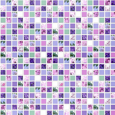 Панель стінова декоративна пластикова мозаїка ПВХ "Бузок" 956 мм х 480 мм, Фиолетовый, Фіолетовий
