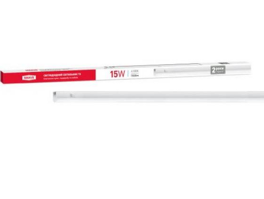Світильник світлодіодний лінійний Maxus T5 15W 4100K 900mm ( 1-MT5-0915 ), Білий