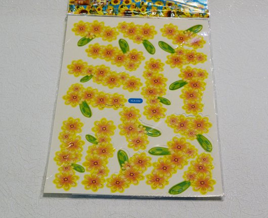 Наклейка декоративна Квіточки жовті