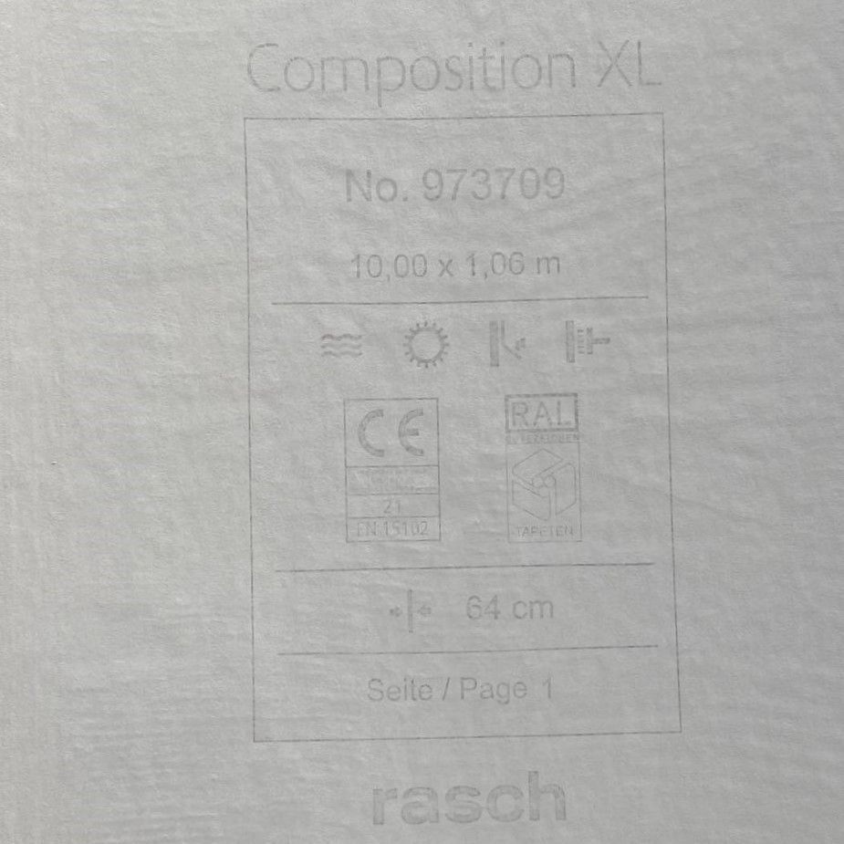 Обои виниловые на флизелиновой основе Rasch Composition серый 1,06 х 10,00м (973709)