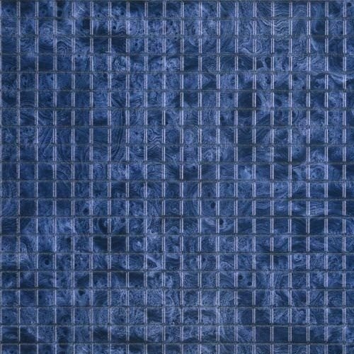 Панель стінова декоративна пластикова мозаїка ПВХ "Малахіт Срібло" 956 мм х 480 мм, Синий, Синій