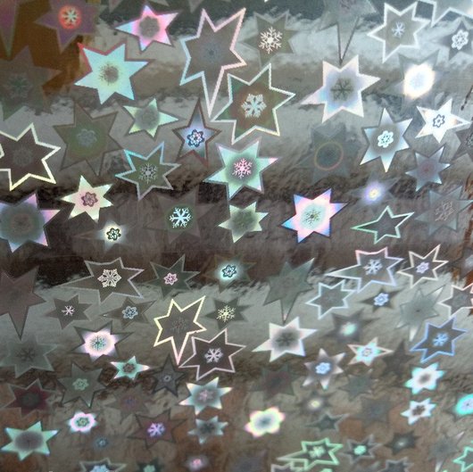 Самоклейка декоративна Hongda голограма зірки 0,45 х 15м, серый
