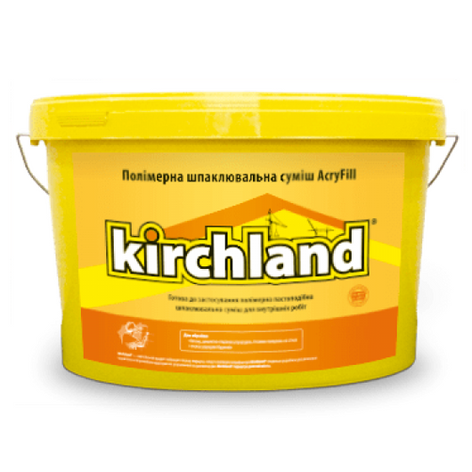 Шпаклевка полимерная шпаклевочная смесь Kirchland 1,5кг, Белый, Белый
