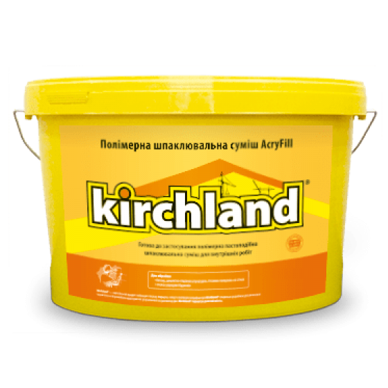 Шпаклівка полімерна шпаклювальна суміш Kirchland 1,5кг, Білий, Білий