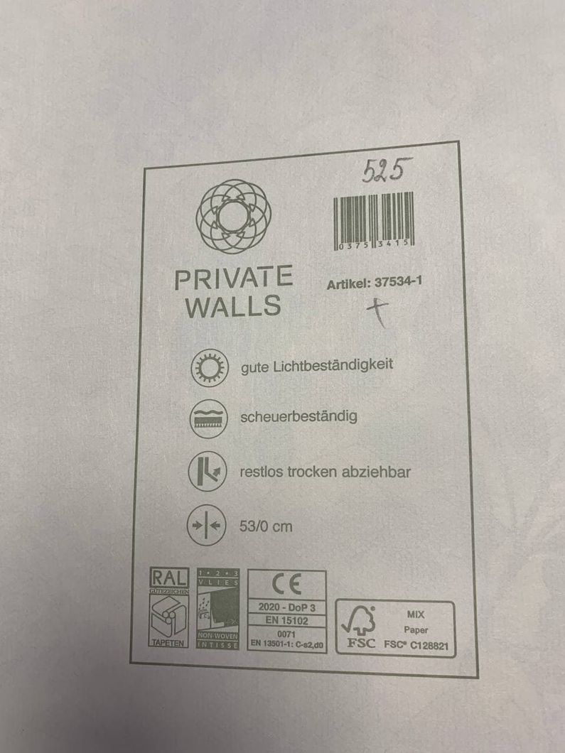 Шпалери вінілові на флізеліновій основі AS Creation Geo Nordic зелений 0,53 х 10,05м (37534-1)