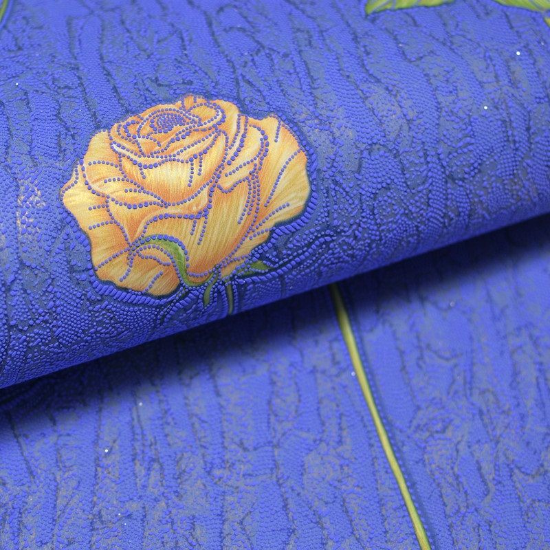 Шпалери акрилові на паперовій основі Слобожанські шпалери синій 0,53 х 10,05м (406 - 16)