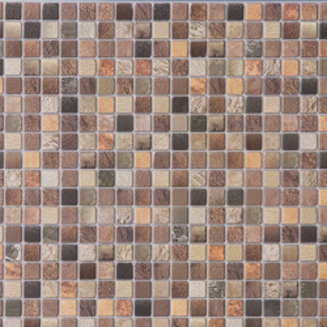 Панель стінова декоративна пластикова мозаїка ПВХ "Античність Коричнева" 944 мм х 488 мм, Коричневий, Коричневий