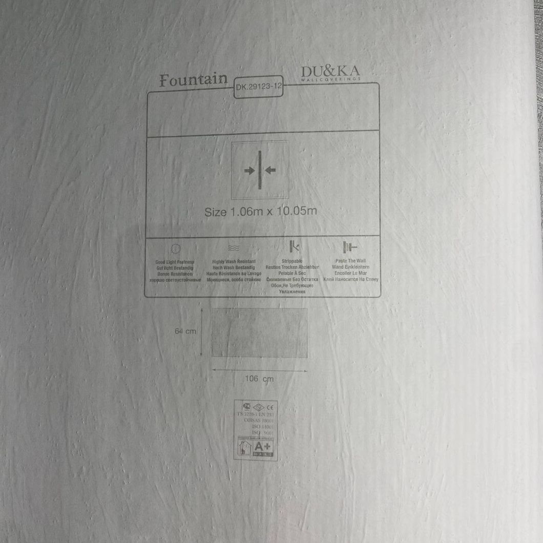 Обои виниловые на флизелиновой основе DUKA Fountain Черные 1,06 х 10,05м (29123-12)