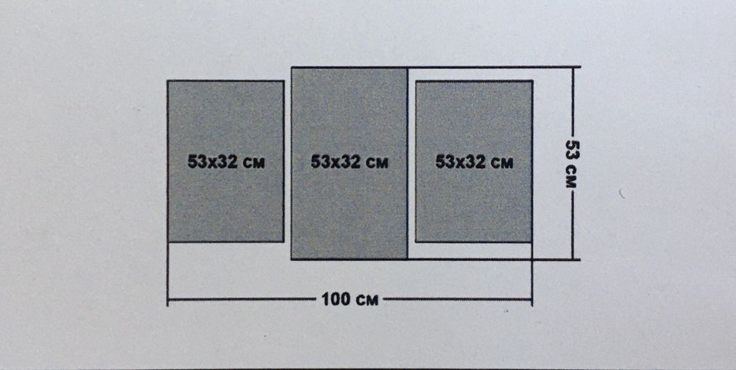 Картина модульная 3 части Маки в поле 70 х 110 см