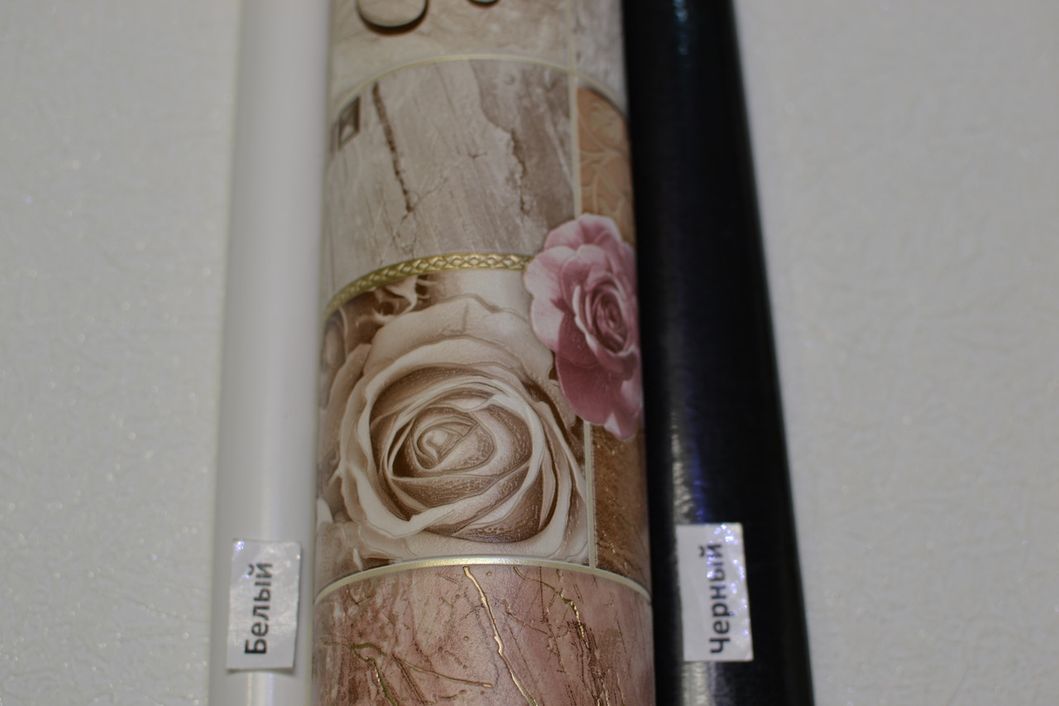 Шпалери вінілові на паперовій основі супер-мийка Слов'янські шпалери Expromt В49,4 Подарунок коричневий 0,53 х 10,05м (5718-01)