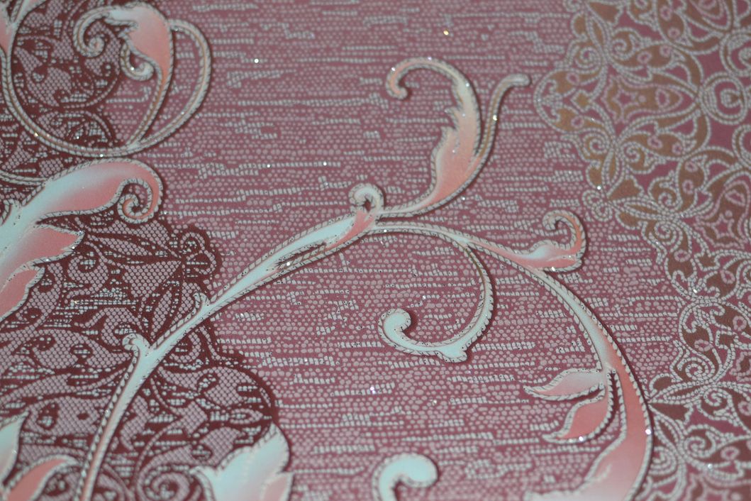 Шпалери акрилові на паперовій основі Слов'янські шпалери Garant B76,4 Кіпр бордовий 0,53 х 10,05м (6425-12)