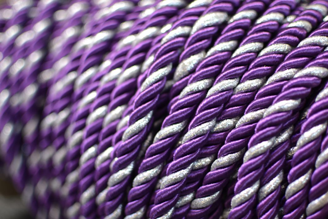 Шнур декоративный кант для натяжных потолков Фиолетовое серебро фиолетовый 0,011 х 1м