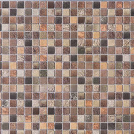 Панель стеновая декоративная пластиковая мозаика ПВХ "Античность Коричневая" 944 мм х 488 мм, Коричневый, Коричневый
