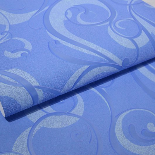 Обои акриловые на бумажной основе Слобожанские обои голубой 0,53 х 10,05м (425-16), ограниченное количество, Голубой