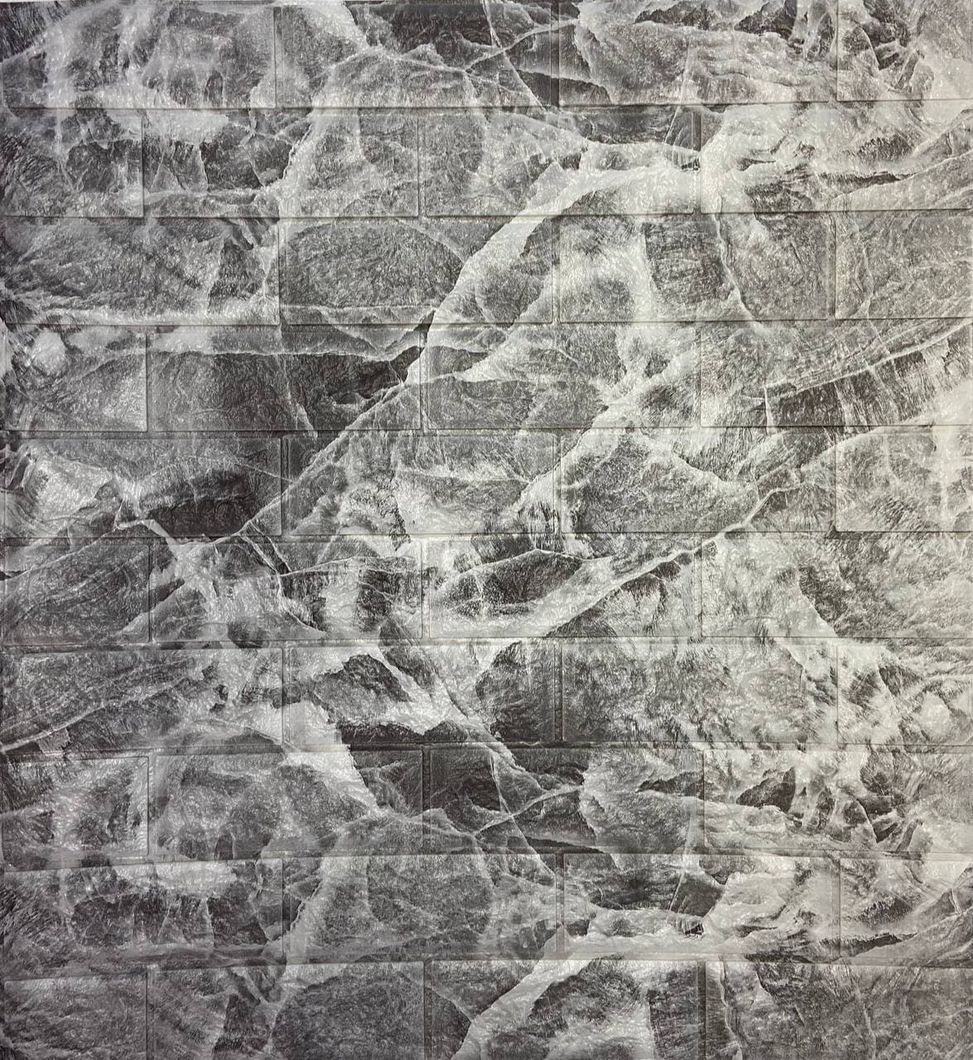 Панель стінова самоклеюча декоративна 77 х 69см, серый, Сірий