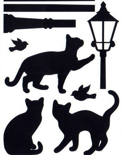 Наклейка декоративная АртДекор №26 Кошки черные