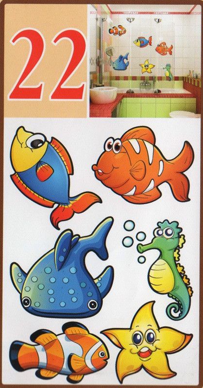 Наклейка декоративная АртДекор №22 Рыбки