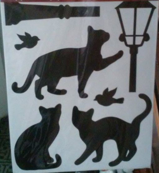 Наклейка декоративная АртДекор №26 Кошки черные