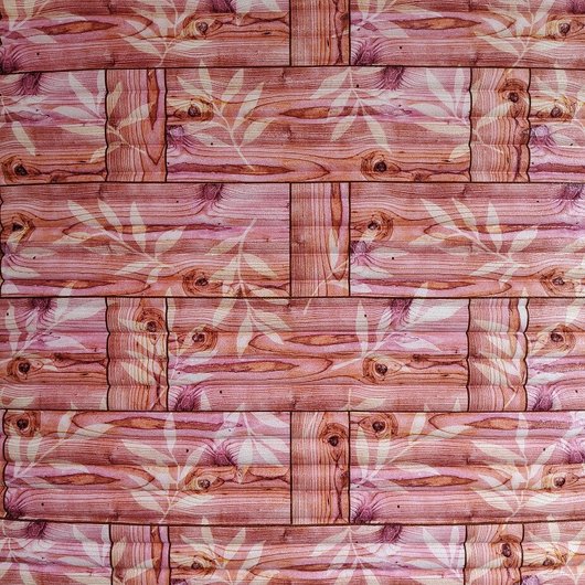 Панель стеновая самоклеящаяся декоративная 3D бамбуковая кладка оранжевая 700х700х8.5мм, Оранжевый