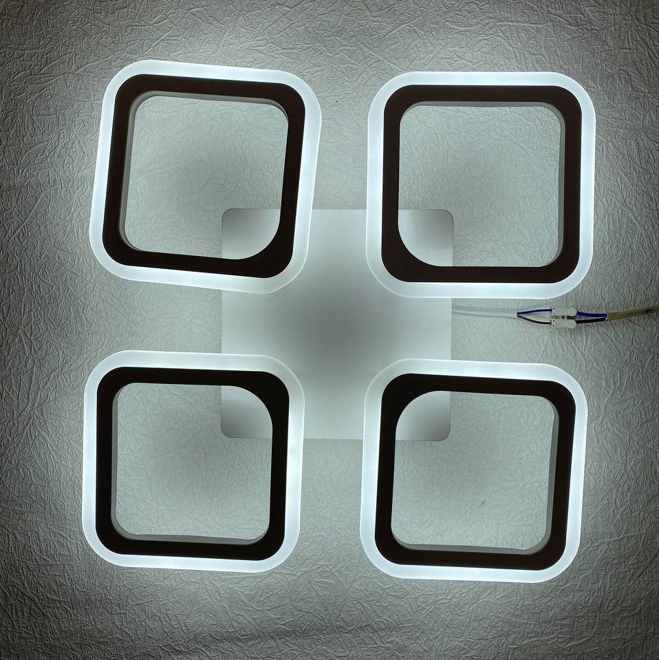 Люстра LED ROOM 60W 4S APP 38,8х38,8см, 6000ЛМ, 3000-6500К, пульт WHITE-220-IP20, Белый, Белый