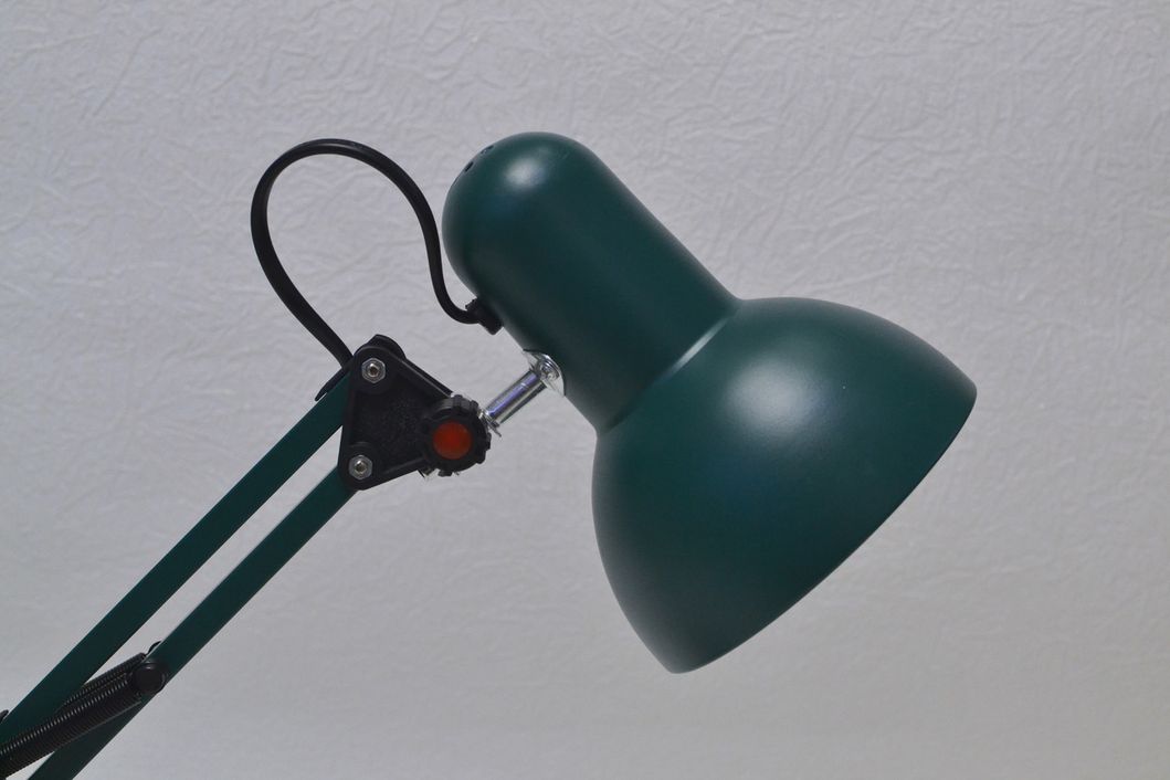 Лампа настольная зеленая на 1 лампа, Зелёный, Зелёный