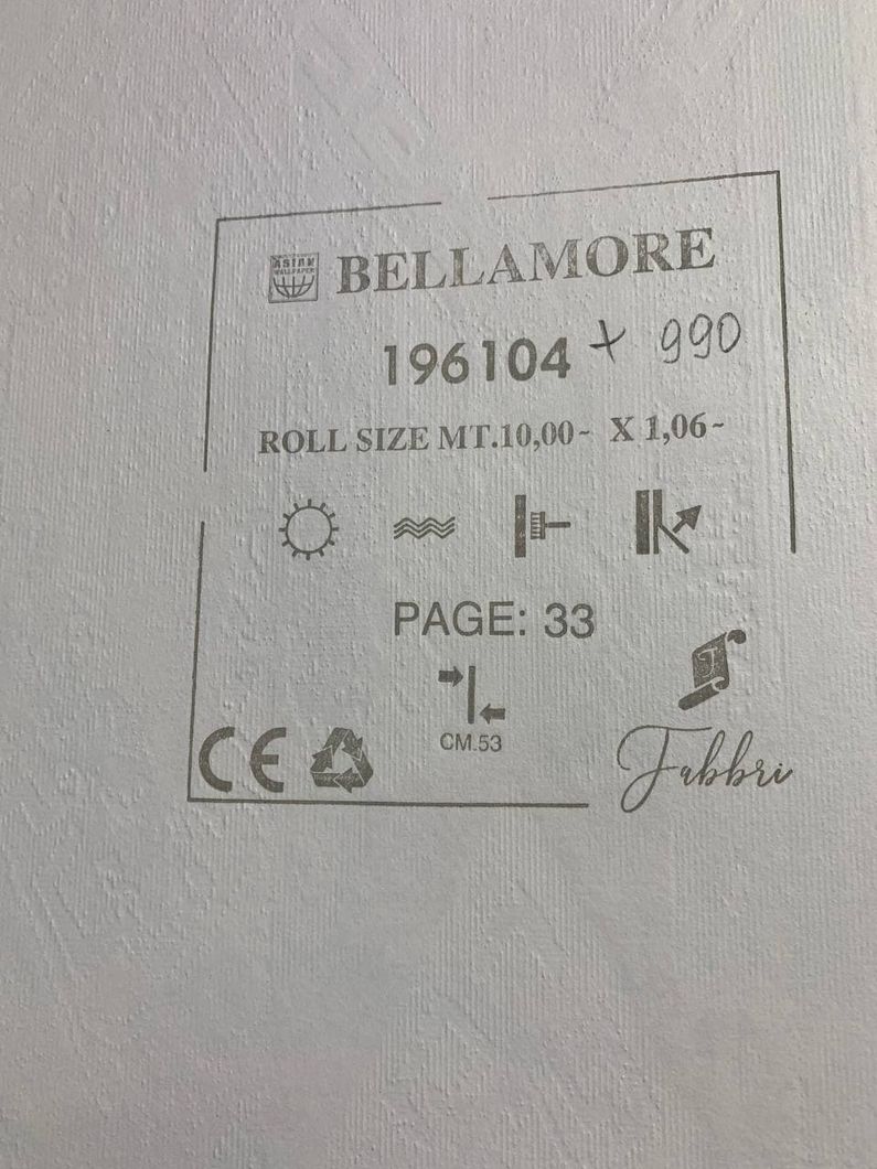 Обои виниловые на флизелиновой основе Wiganford Bellamore серо-бежевый 1,06 х 10,05м (196104)