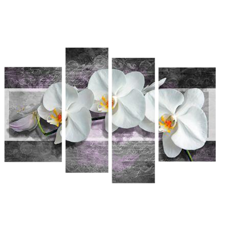 Картина модульна 4 частини Орхідеї 80 х 120 см