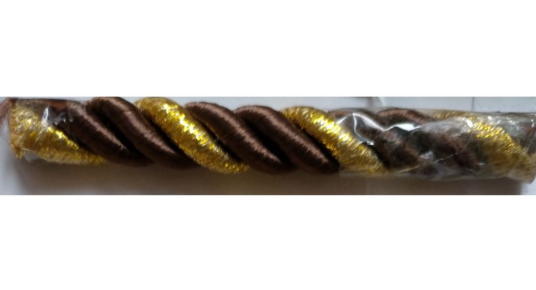 Шнур декоративный кант для натяжных потолков Шоколадное золото коричневый 0,011 х 1м