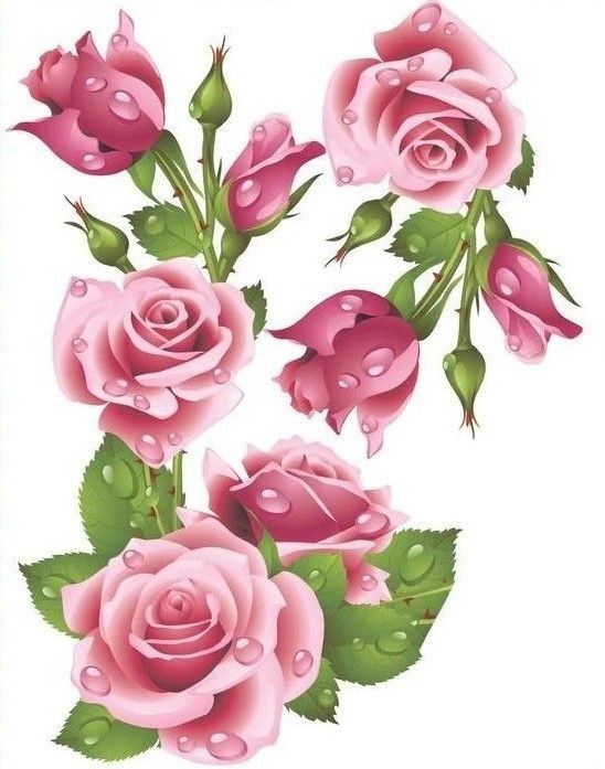 Наклейка декоративна Label №25 Роза рожева